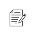 Edit document outline icon