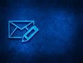 Edit email icon artistic abstract blue grunge texture background Royalty Free Stock Photo