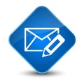 Edit email icon elegant blue diamond button Royalty Free Stock Photo