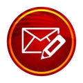 Edit email icon creative red round button illustration design