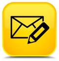 Edit email icon special yellow square button