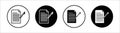 Edit file flat line icon set. Edit file Thin line illustration vector
