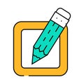edit file icon color illustration