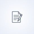 Edit file, vector best gray line icon Royalty Free Stock Photo