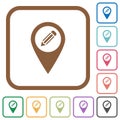 Edit GPS map location simple icons