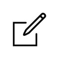 edit icon. icon related to basic web and UI. suitable for web site, app, user interfaces, printable etc. line icon style. Royalty Free Stock Photo