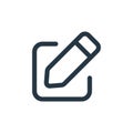 edit icon vector from interface concept. Thin line illustration of edit editable stroke. edit linear sign for use on web and