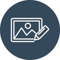 Edit image Isolated Vector icon which can easily modify or edit Royalty Free Stock Photo