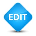 Edit elegant cyan blue diamond button Royalty Free Stock Photo