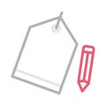 Edit label thin color line vector icon Royalty Free Stock Photo