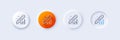 Edit statistics line icon. Pencil chart sign. Seo management. Line icons. Vector