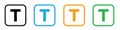 Edit text icon line art vector