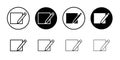 Edit text icon logo set vector Royalty Free Stock Photo