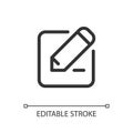 Edit text pixel perfect linear ui icon Royalty Free Stock Photo