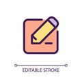 Edit text pixel perfect RGB color ui icon Royalty Free Stock Photo