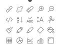 Edit text Pixel Perfect Well-crafted Vector Thin Line Icons