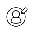 Edit user icon Outline vector for web ui