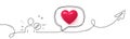 Edit User line icon. Profile Avatar sign. Continuous line with plane. Vector