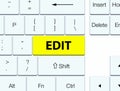 Edit yellow keyboard button