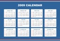 Editable 2009 calendar Royalty Free Stock Photo