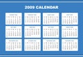 Editable 2009 calendar Royalty Free Stock Photo