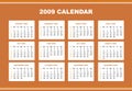 Editable 2009 calendar Royalty Free Stock Photo