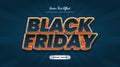 Editable Black Friday Text in Cartoon Comic Style Royalty Free Stock Photo