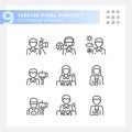 Editable black journalism icons collection