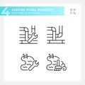 Editable black plumbing icons collection