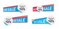 Editable Blank circle label stickers for Social Media Sale banner