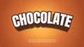 Editable chocolate vector text effect Royalty Free Stock Photo