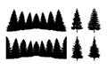 Pine tree forest Clip art silhouette Royalty Free Stock Photo