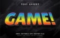 Editable colorful game text effect