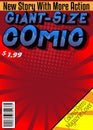 Editable comic book cover with simple explosion background. Vector illustration