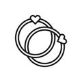 Editable Of Couple Rings Icon