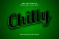 Editable 3D Chilly text effect