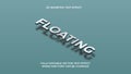 Editable 3D floating isometric text effect Royalty Free Stock Photo