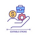Editable 2D icon resource access concept