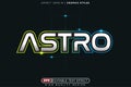 Editable 3d text effect astro for banner and poster template design Royalty Free Stock Photo
