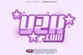 Editable 3d text effect y2k.com with star for banner and poster template design Royalty Free Stock Photo