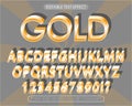 editable full letter gold style text effect by vector design