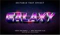 galaxy 3d vector text effect with modern style Royalty Free Stock Photo
