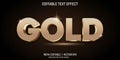 gold vector 3d text effect with modern style design Royalty Free Stock Photo