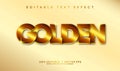 gold vector text effect with modern style design Royalty Free Stock Photo