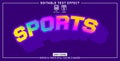 Editable graphic text effect sports styles Royalty Free Stock Photo