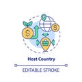 Customizable host country icon FDI concept
