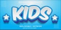 editable kids vector 3d text effect with modern style design Royalty Free Stock Photo