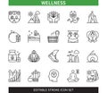 Wellness editable stroke icon set