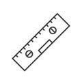 Editable outline spirit level vector icon isolated on white transparent background. Royalty Free Stock Photo