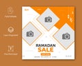 Editable Ramadan Sale Banner social media post Template